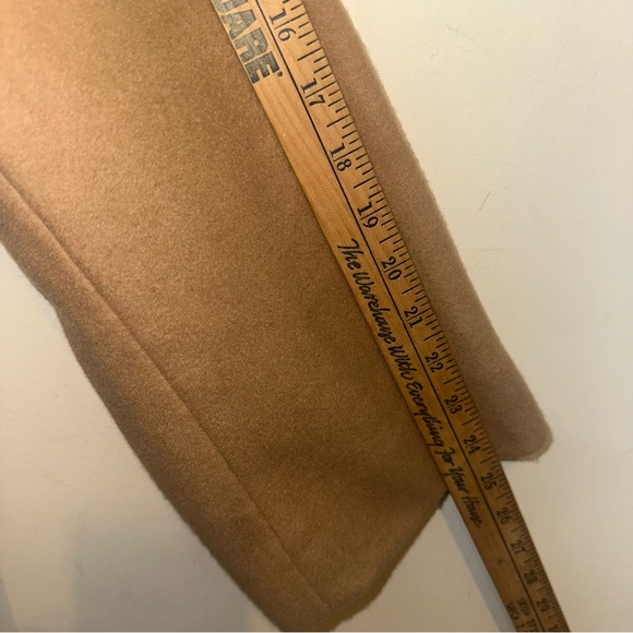 GAP Womens 2XL Camel Hair Wool Blend Long Coat Brown Preppy Classic Modern Y2K - Picture 10 of 12